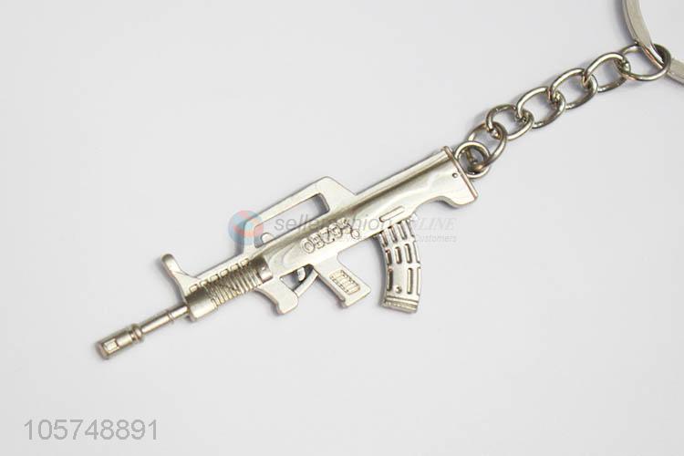 Best quality rifle shape zinc alloy key chains metal keyrings