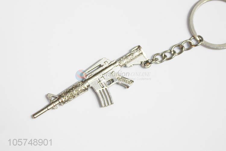 Latest design rifle shape zinc alloy keyrings metal key chain