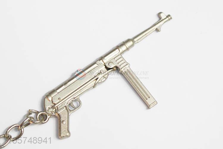 High class rifle shape zinc alloy keyrings metal key chain