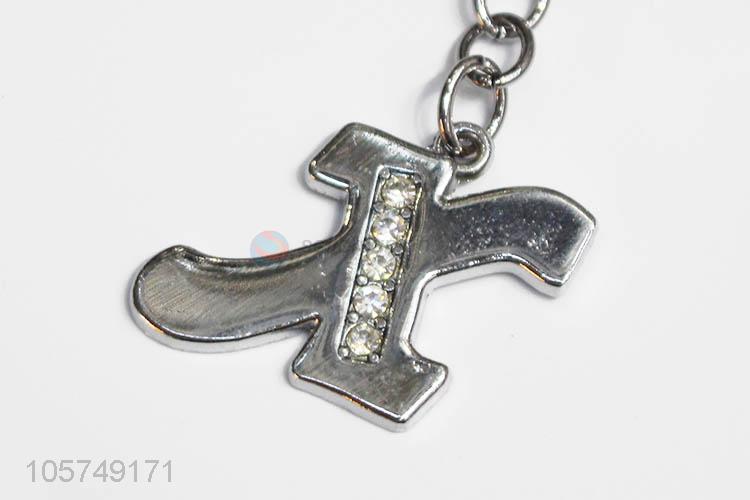 Customized cheap letter X shape zinc alloy key chains metal keyrings