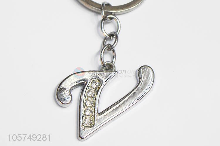 Superior quality letter G shape zinc alloy keyrings metal key chain