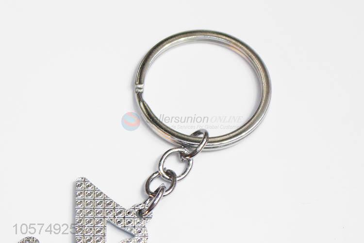 Made in China letter Z shape zinc alloy key chains metal keyrings