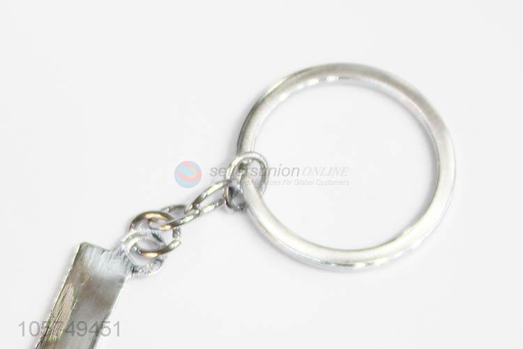 New products letter J shape zinc alloy key chains metal keyrings