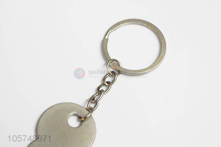 China suppliers key shape zinc alloy key chains metal keyrings