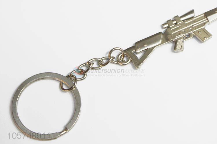 China maker rifle shape zinc alloy key chains metal keyrings