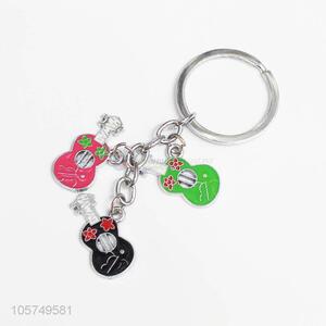 China suppliers guitar shape zinc alloy key chains enamel metal keyrings