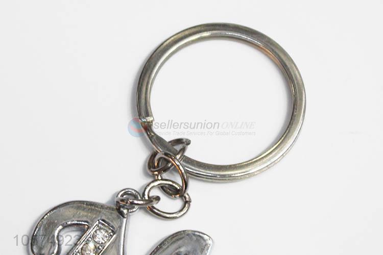 Top manufacturer letter N shape zinc alloy key chains metal keyrings