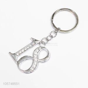 High quality 18 shape zinc alloy key chains metal keyrings