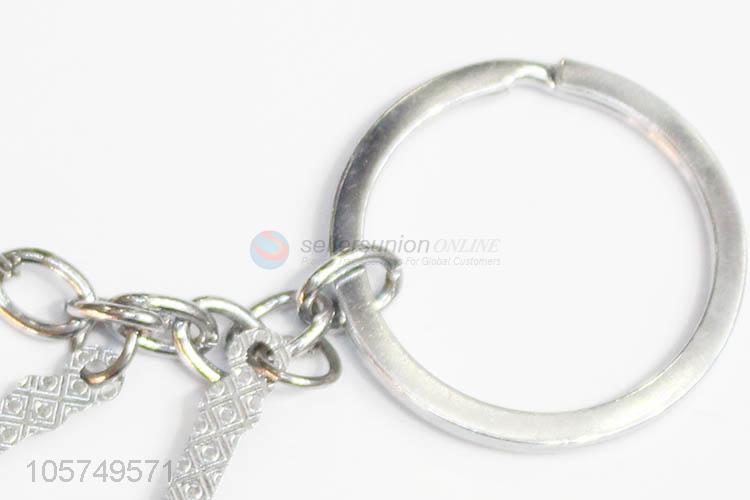 Premium quality guitar shape zinc alloy key chains enamel metal keyrings