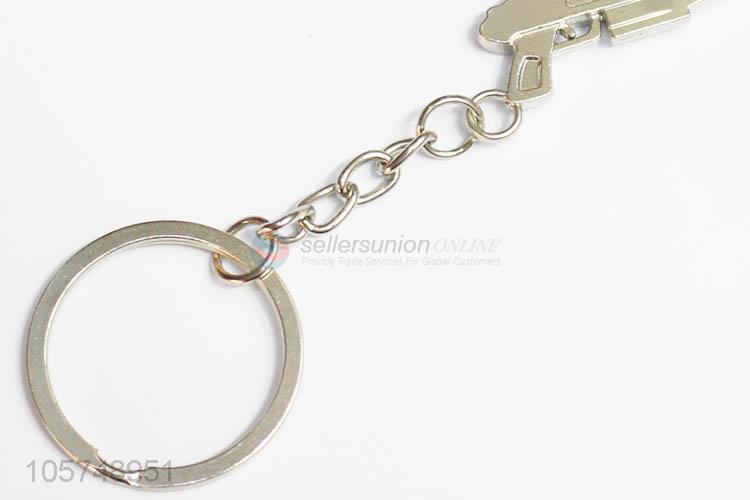 Hot selling rifle shape zinc alloy key chains metal keyrings