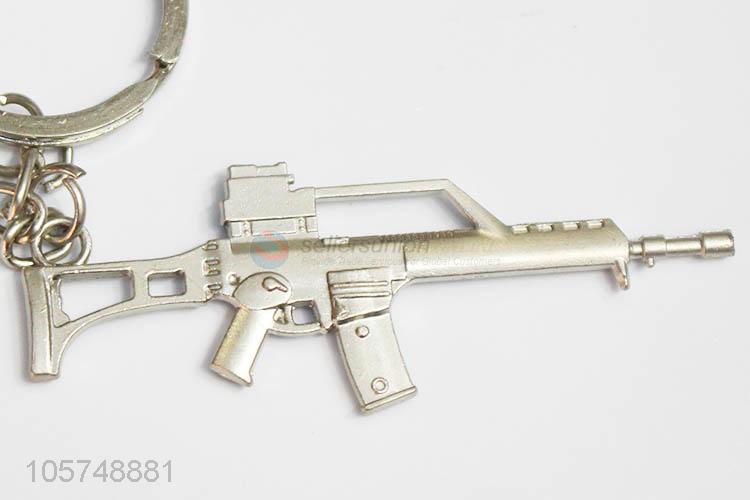 Superior factory rifle shape zinc alloy keyrings metal key chain