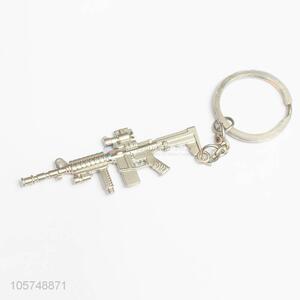 China manufacturer rifle shape zinc alloy key chains metal keyrings