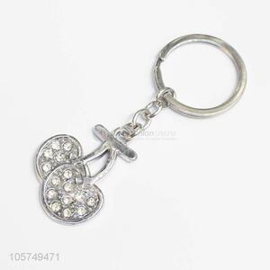 Popular cherry shape zinc alloy key chains metal keyrings