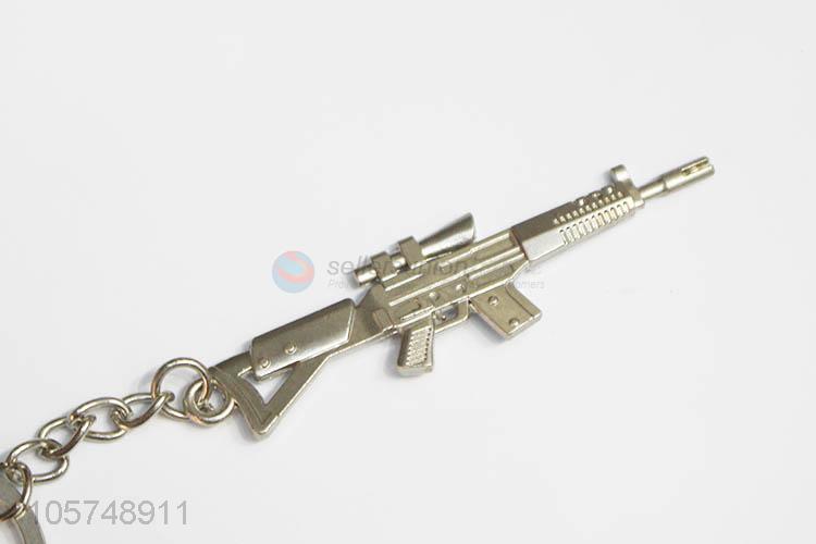 China maker rifle shape zinc alloy key chains metal keyrings