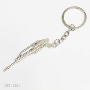 Hot selling rifle shape zinc alloy key chains metal keyrings