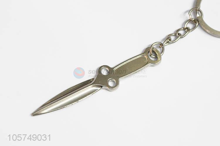 Good quality dagger shape zinc alloy key chains metal keyrings