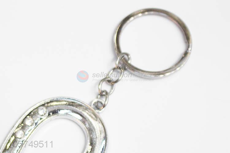 Latest design horseshoe shape zinc alloy key chains metal keyrings