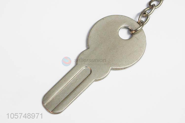 China suppliers key shape zinc alloy key chains metal keyrings