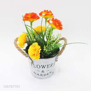 Suitable Price Home Decor Metal Buckets Artificial flowers