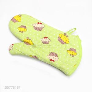 High quality heat resistant microwave oven glove canvas printed mitt