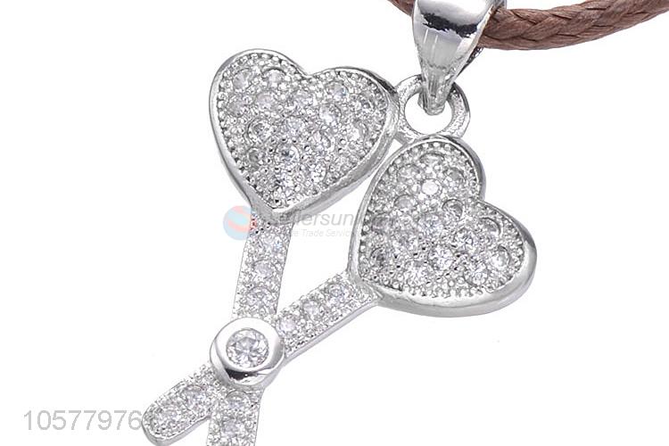 Sweet Design Inlay Zircon Copper Pendant Fashion Accessories