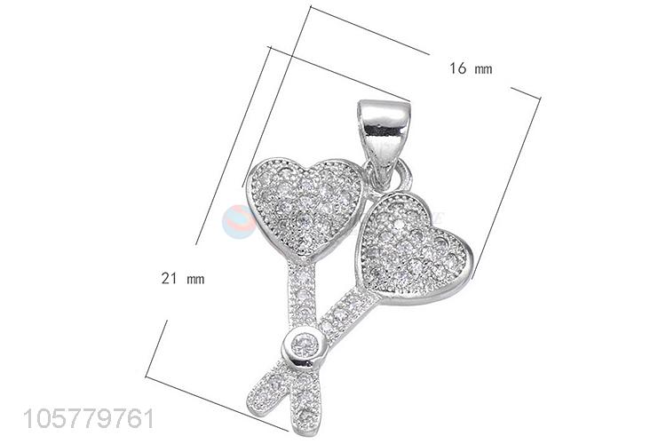 Sweet Design Inlay Zircon Copper Pendant Fashion Accessories