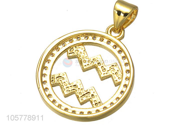 Best Quality Constellation Symbol Inlay Zircon Pendant Best Accessories