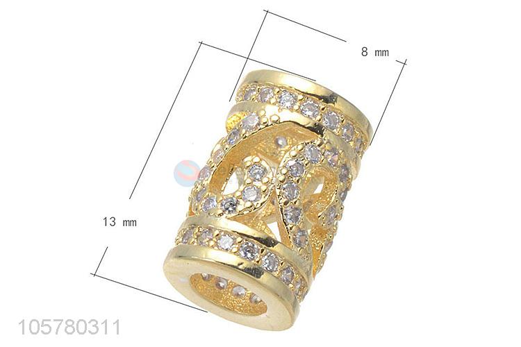 Good Quality Inlay Zircon Spacer Bead Copper Bracelet Accessories