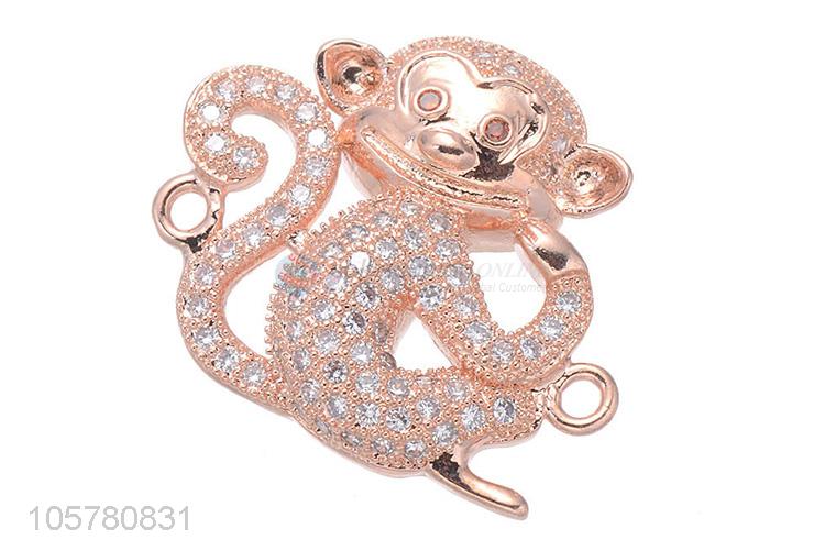 Good Quality Cartoon Monkey Inlay Zircon Jewelry Accessories