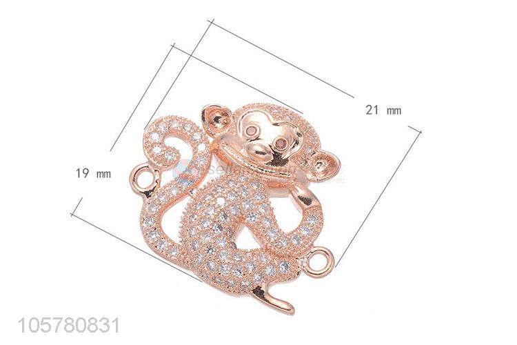 Good Quality Cartoon Monkey Inlay Zircon Jewelry Accessories