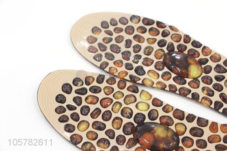 Yiwu factory men cobblestone type acupuncture TPR massage insoles