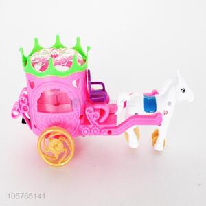 Low price beautiful plastic pull line carriage toy