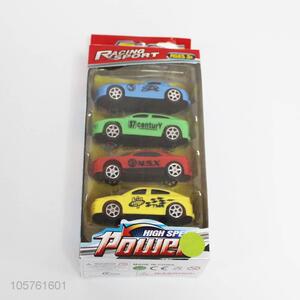 Hot sale 4pcs simulation pull-back high speed car toy