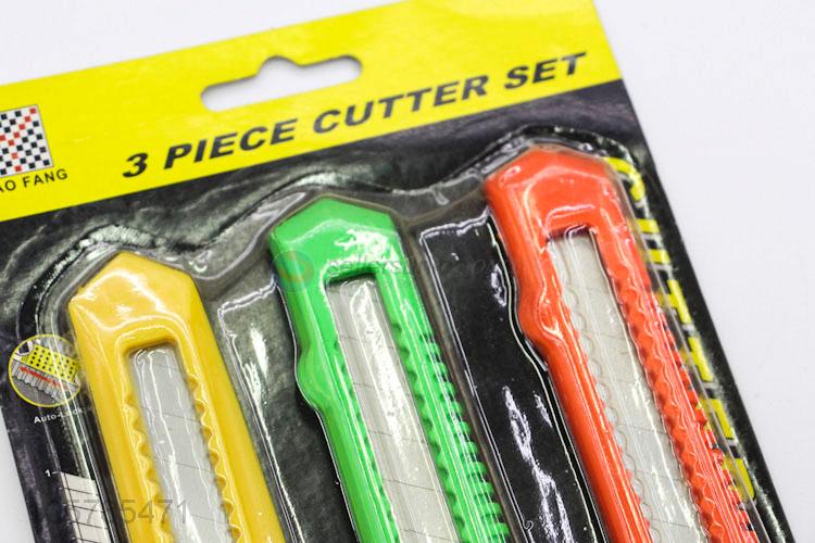 Fashion Plastic Art Knife 3 Pieces Cutter Set