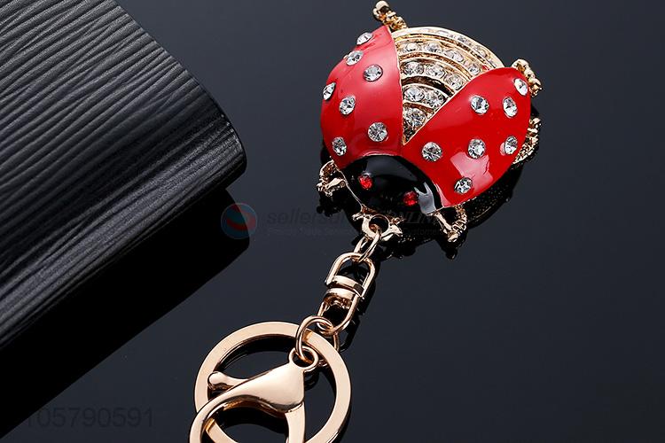 Bottom Price Creative Seven-star Ladybug Couple Alloy Mobile Phone Pendant Keychain