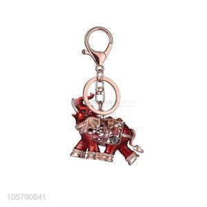 Fashion Style Diamond Elephant Shape Car Keychain Girl Bag Pendant