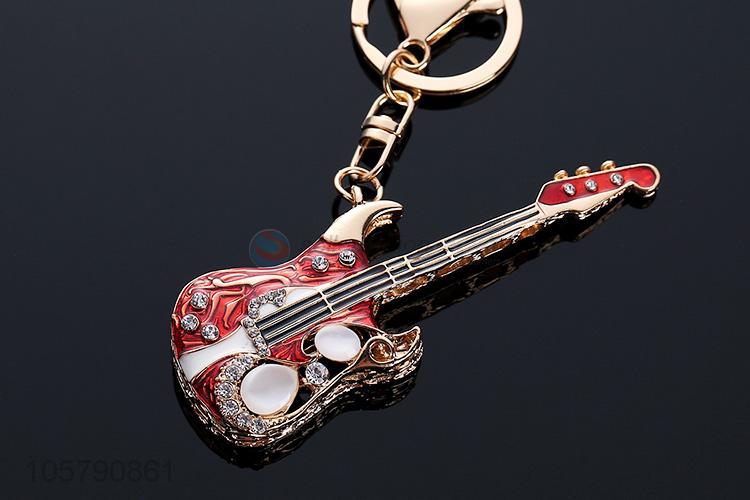 New Arrival Guitar Diamond Keychain Key Chain Bag Car Keychain