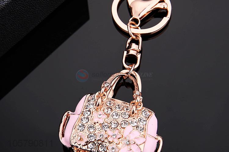 Delicate Design Woman Bag Shape Alloy Keychain