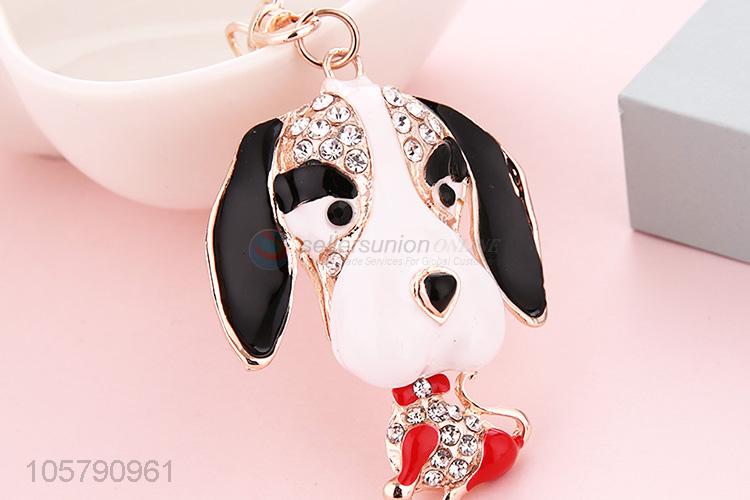 Superior Quality Cute Puppy Dog Rhinestone Keychain Fashion Bag Pendant