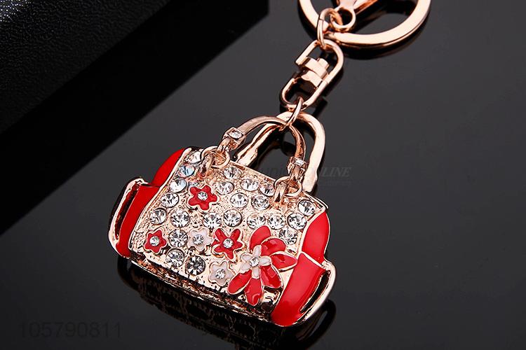 Delicate Design Woman Bag Shape Alloy Keychain