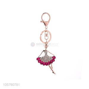 Made In China Wholesale Diamond Dancing Girl Keychain Car Pendant