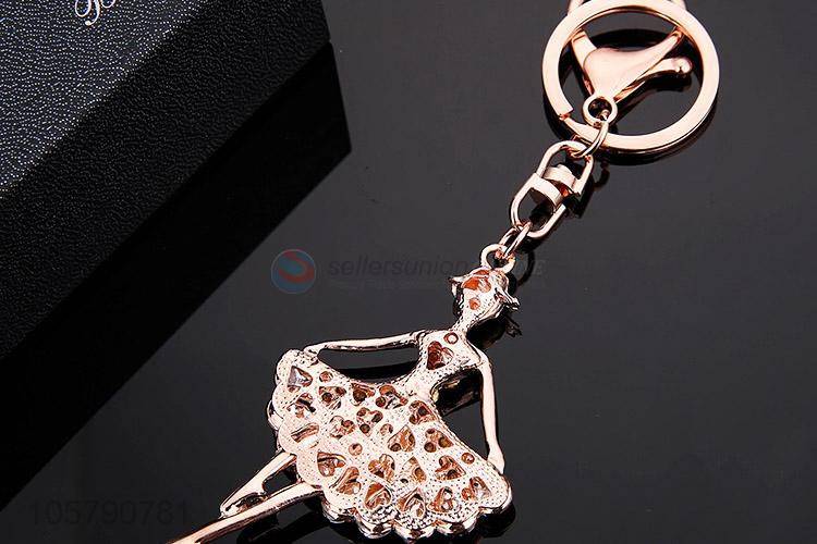 Made In China Wholesale Diamond Dancing Girl Keychain Car Pendant