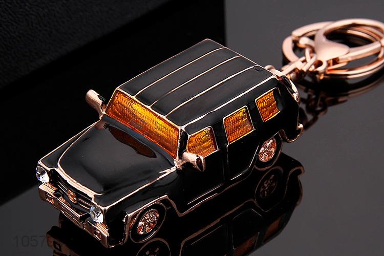 Hot Selling Car Shape Rhinestone Alloy Keychain