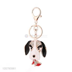 Superior Quality Cute Puppy Dog Rhinestone Keychain Fashion Bag Pendant