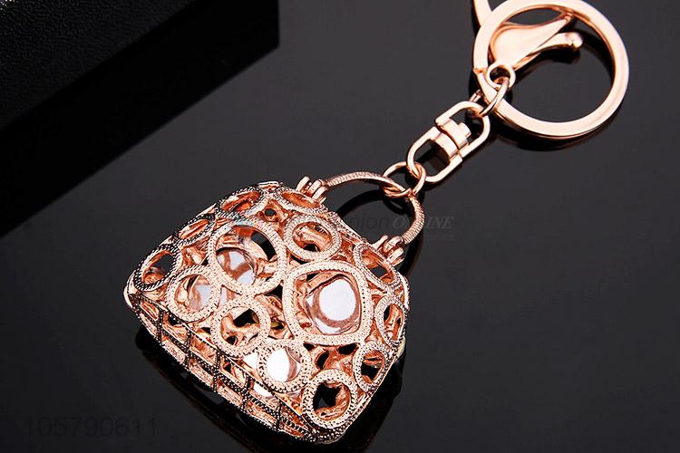 Direct Price Bag Shape Diamond Car Keychain for Woman