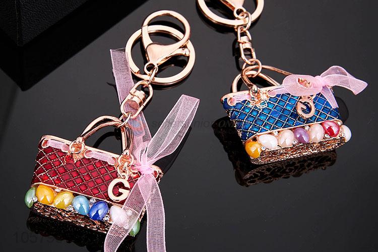 Best Sale Creative Ladies Bag Shape Diamond Car Key Ring