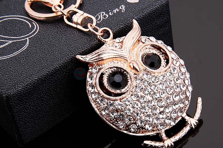 Competitive Price Cute Diamond Owl Keychain