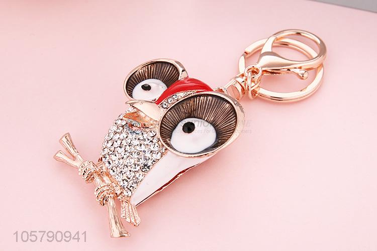 Good Quanlity Diamond Owl Keychain Metal Car Key Chain