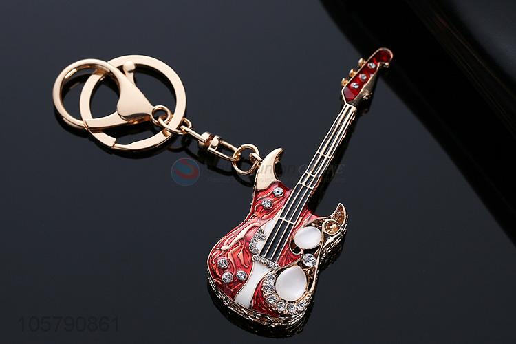 New Arrival Guitar Diamond Keychain Key Chain Bag Car Keychain