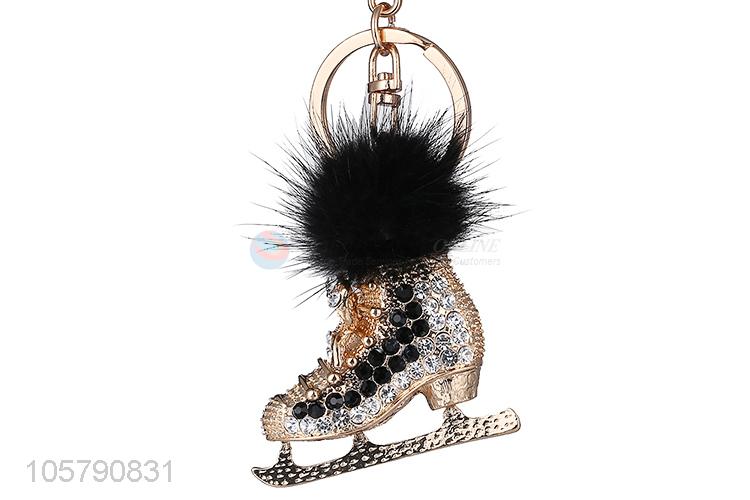 Fashion Design Shoes Zinc-alloy Diamond Car keychain